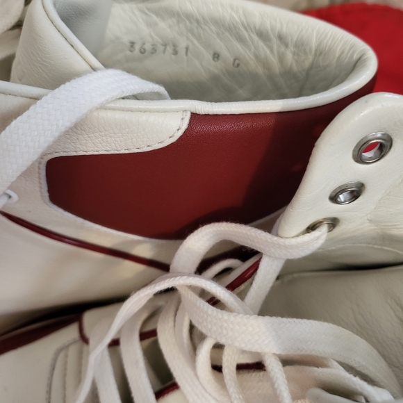 Authentic Gucci interlocking GG white and red leather high - Picture 4 of 7